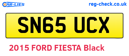 SN65UCX are the vehicle registration plates.