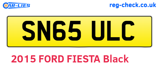 SN65ULC are the vehicle registration plates.