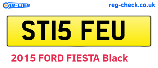 ST15FEU are the vehicle registration plates.