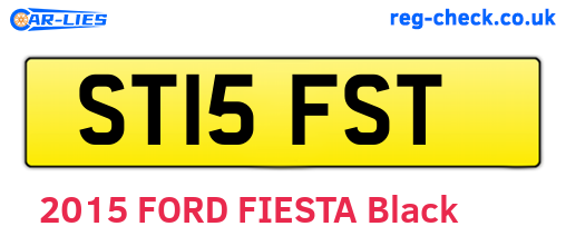 ST15FST are the vehicle registration plates.