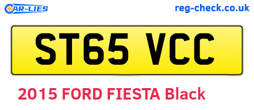 ST65VCC are the vehicle registration plates.