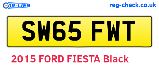 SW65FWT are the vehicle registration plates.