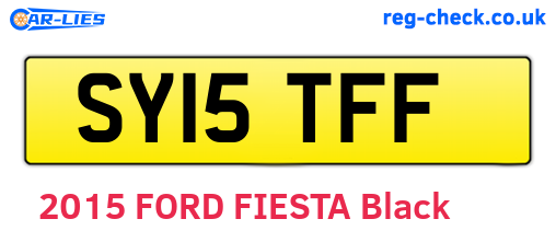 SY15TFF are the vehicle registration plates.