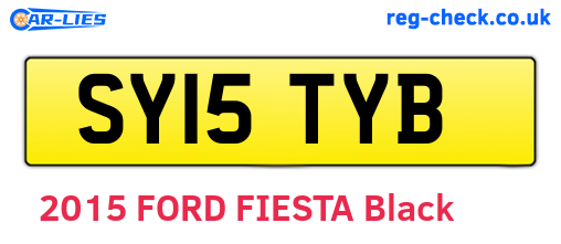 SY15TYB are the vehicle registration plates.