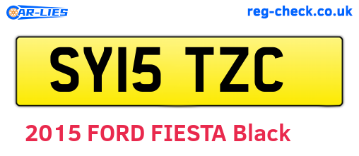 SY15TZC are the vehicle registration plates.