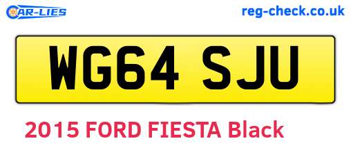 WG64SJU are the vehicle registration plates.