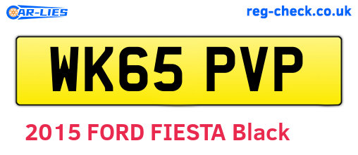 WK65PVP are the vehicle registration plates.