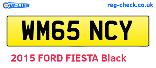 WM65NCY are the vehicle registration plates.