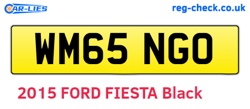 WM65NGO are the vehicle registration plates.