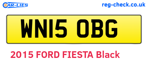 WN15OBG are the vehicle registration plates.