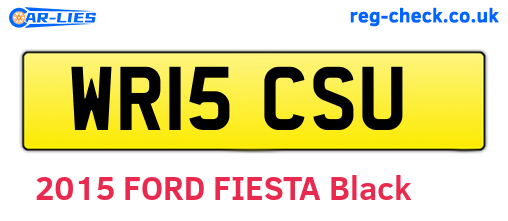 WR15CSU are the vehicle registration plates.