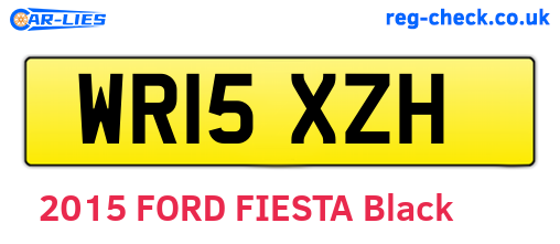 WR15XZH are the vehicle registration plates.