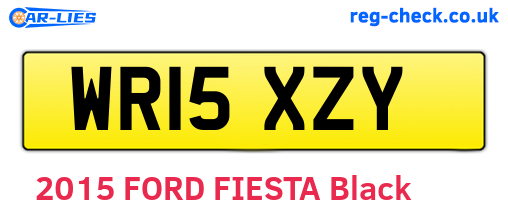 WR15XZY are the vehicle registration plates.