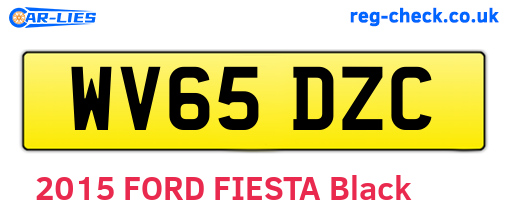 WV65DZC are the vehicle registration plates.