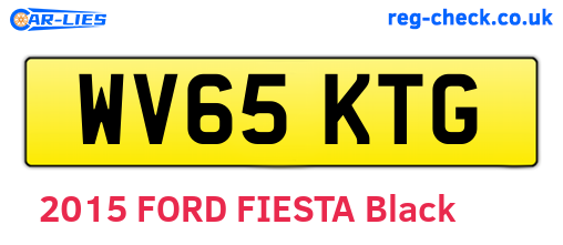 WV65KTG are the vehicle registration plates.
