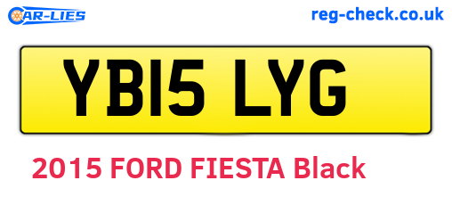 YB15LYG are the vehicle registration plates.