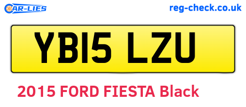 YB15LZU are the vehicle registration plates.
