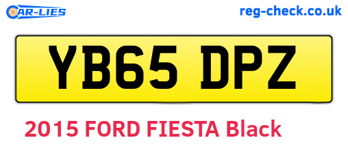 YB65DPZ are the vehicle registration plates.