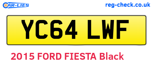YC64LWF are the vehicle registration plates.