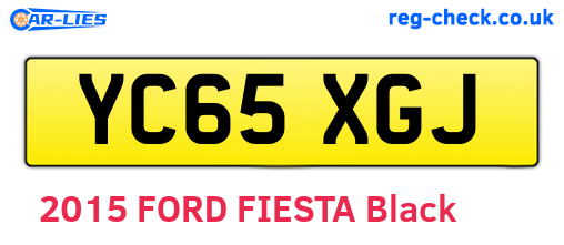 YC65XGJ are the vehicle registration plates.