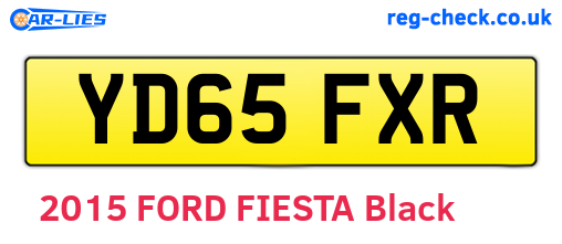 YD65FXR are the vehicle registration plates.