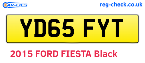 YD65FYT are the vehicle registration plates.