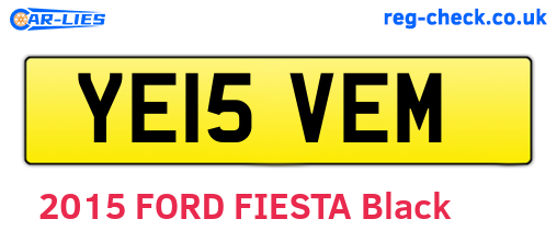 YE15VEM are the vehicle registration plates.