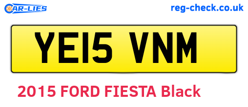 YE15VNM are the vehicle registration plates.