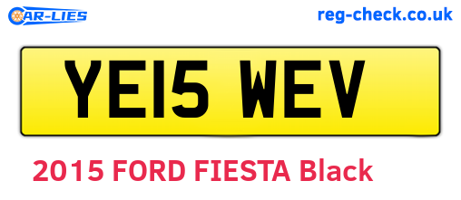 YE15WEV are the vehicle registration plates.