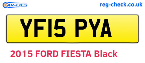 YF15PYA are the vehicle registration plates.