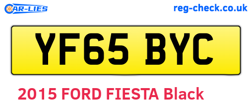 YF65BYC are the vehicle registration plates.