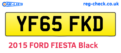 YF65FKD are the vehicle registration plates.