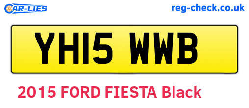 YH15WWB are the vehicle registration plates.
