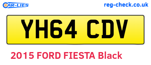 YH64CDV are the vehicle registration plates.