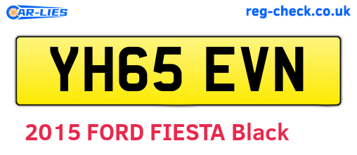 YH65EVN are the vehicle registration plates.