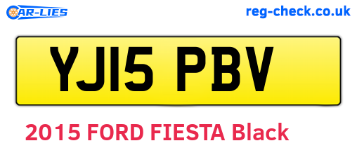 YJ15PBV are the vehicle registration plates.