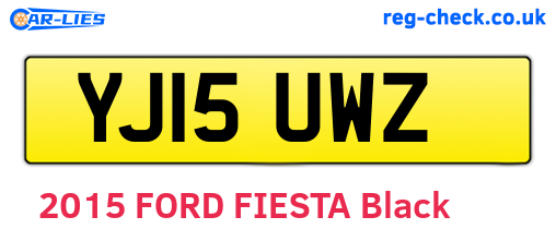 YJ15UWZ are the vehicle registration plates.
