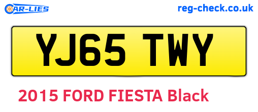 YJ65TWY are the vehicle registration plates.