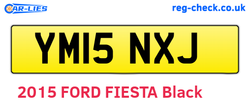 YM15NXJ are the vehicle registration plates.