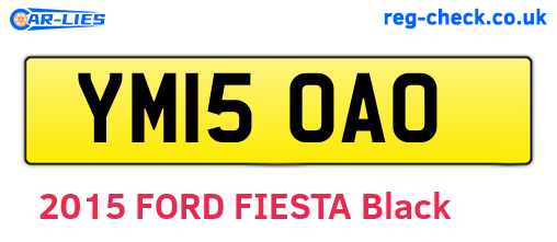 YM15OAO are the vehicle registration plates.