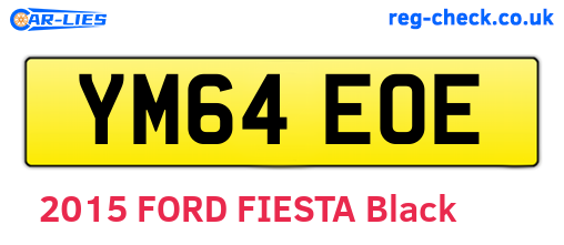 YM64EOE are the vehicle registration plates.