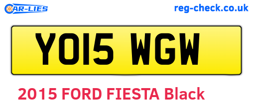 YO15WGW are the vehicle registration plates.