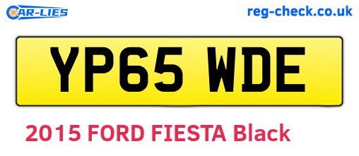 YP65WDE are the vehicle registration plates.