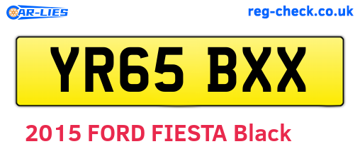YR65BXX are the vehicle registration plates.