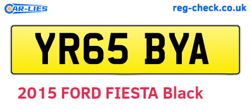 YR65BYA are the vehicle registration plates.