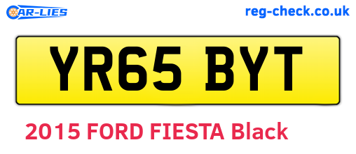 YR65BYT are the vehicle registration plates.