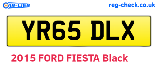 YR65DLX are the vehicle registration plates.