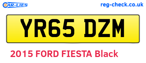 YR65DZM are the vehicle registration plates.