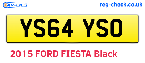 YS64YSO are the vehicle registration plates.