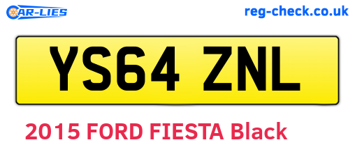 YS64ZNL are the vehicle registration plates.
